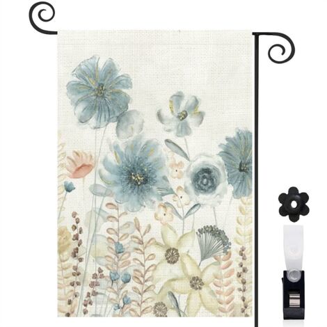 Drapeau de jardin extérieur décoration extérieure toile résistante double face 30 x 45 cm pour porche et cour (1/5)