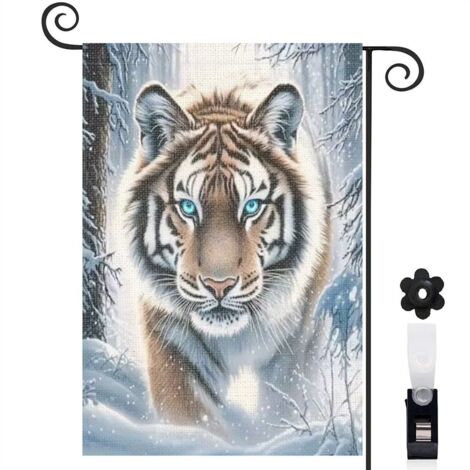 Drapeau de jardin décoratif décoration extérieure toile épaisse double face 30 x 45 cm pour porche et cour (1/5)