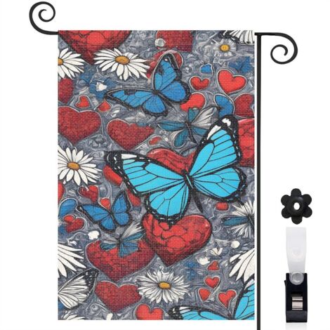 Drapeau de jardin décoration pour maison de campagne toile résistante double face 30 x 45 cm pour jardin maison (1/5)