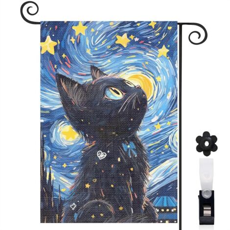 Drapeau de jardin Bienvenue en tissu résistant 30 x 45 cm décoratif et élégant jardin et cour (1/5)