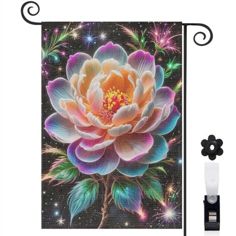 Drapeau de jardin extérieur décoration saisonnière toile lavable double face 30 x 45 cm pour porche et cour (1/5)