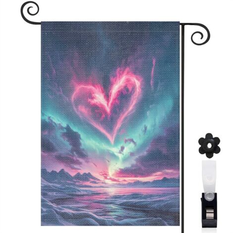 Drapeau de jardin décoratif décoration pour maison de campagne toile épaisse double face 30 x 45 cm pour jardin maison (1/5)