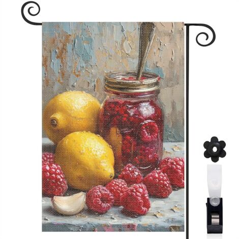 Drapeau de jardin extérieur décoration saisonnière toile durable double face 30 x 45 cm pour jardin maison (1/5)