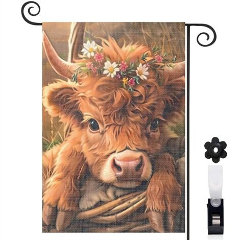 Drapeau de jardin décoration saisonnière toile durable double face 30 x 45 cm pour porche et cour (1/5)