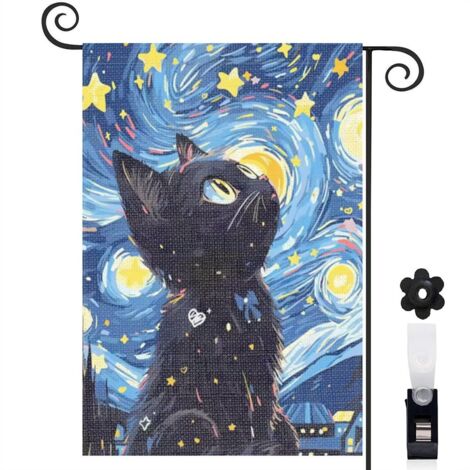 Drapeau de jardin décoratif décoration saisonnière toile lavable double face 30 x 45 cm pour porche et cour (1/5)