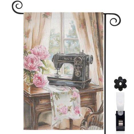 Drapeau de jardin extérieur décoration saisonnière toile épaisse double face 30 x 45 cm pour cour maison terrasse (1/5)