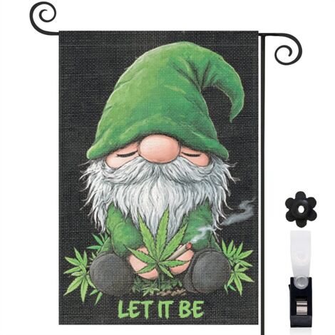 Drapeau de jardin Bienvenue en lin lavable 45 x 30 cm résistant aux intempéries maison de campagne (1/5)