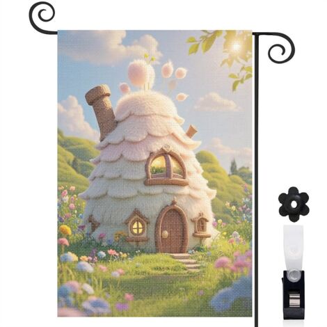 Drapeau de jardin extérieur décoration saisonnière toile durable double face 30 x 45 cm pour cour maison terrasse (1/5)