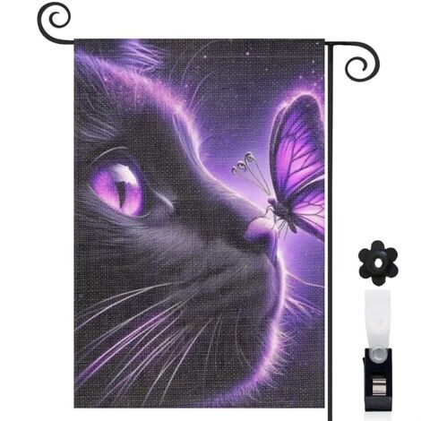 Drapeau de jardin décoratif décoration saisonnière toile résistante double face 30 x 45 cm pour jardin maison (1/5)