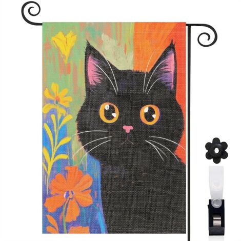 Drapeau de jardin Joyeuses saisons en lin lavable 30 x 45 cm vertical entrée et porche (1/5)