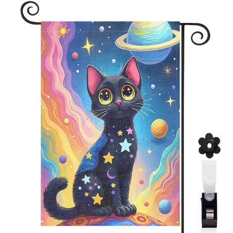 Drapeau de jardin Joyeuses saisons en lin lavable 30 x 45 cm résistant aux intempéries décoration saisonnière pour jardin (1/5)