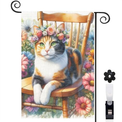 Drapeau de jardin Joyeuses saisons en lin lavable 30 x 45 cm décoratif et élégant décoration intérieure (1/5)