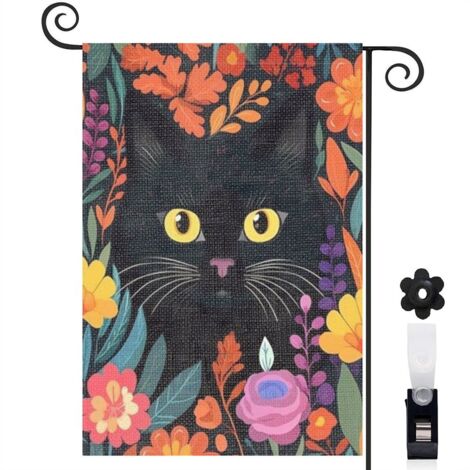 Drapeau de jardin Joyeuses saisons en lin lavable 30 x 45 cm résistant aux intempéries décoration extérieure (1/5)