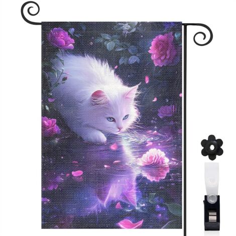 Drapeau de jardin Joyeuses saisons en lin lavable 30 x 45 cm décoratif et élégant entrée et porche (1/5)