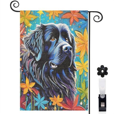 Drapeau de jardin Bienvenue en tissu polyester durable 45 x 30 cm lavable maison de campagne (1/5)