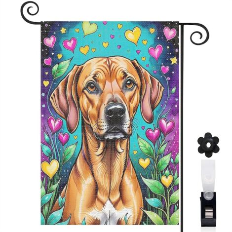 Drapeau de jardin Joyeuses saisons en toile de jute 45 x 30 cm double face terrasse et balcon (1/5)