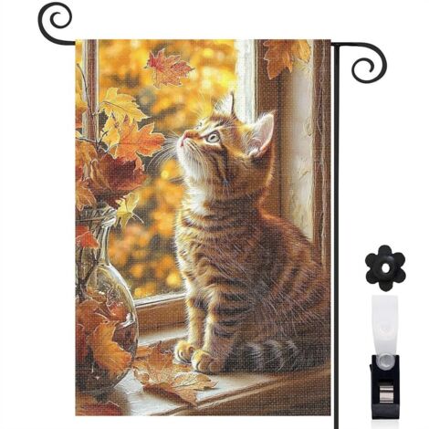 Drapeau de jardin Bienvenue en tissu polyester durable 45 x 30 cm vertical mariage (1/5)