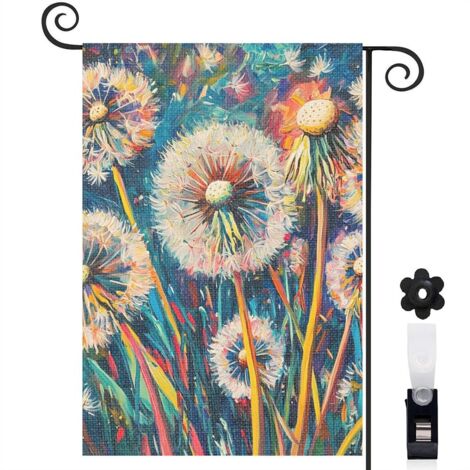 Drapeau de jardin Bienvenue en tissu polyester durable 45 x 30 cm vertical maison de campagne (1/5)