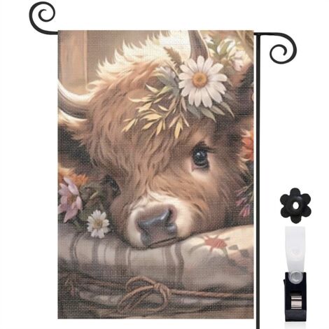 Drapeau de jardin Bienvenue en toile double face 45 x 30 cm double face entrée et porche (1/5)