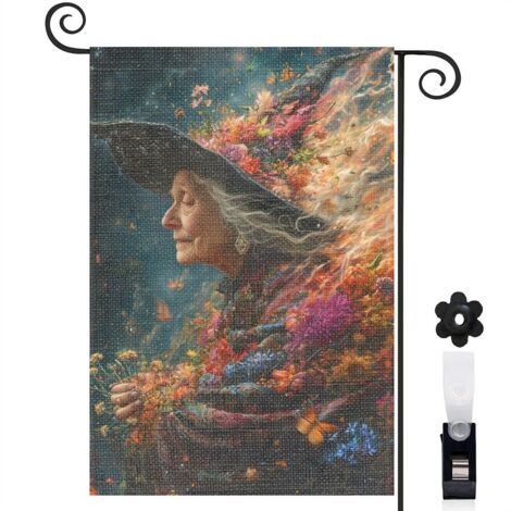 Drapeau de jardin Joyeuses saisons en lin lavable 45 x 30 cm décoratif et élégant décoration intérieure (1/5)