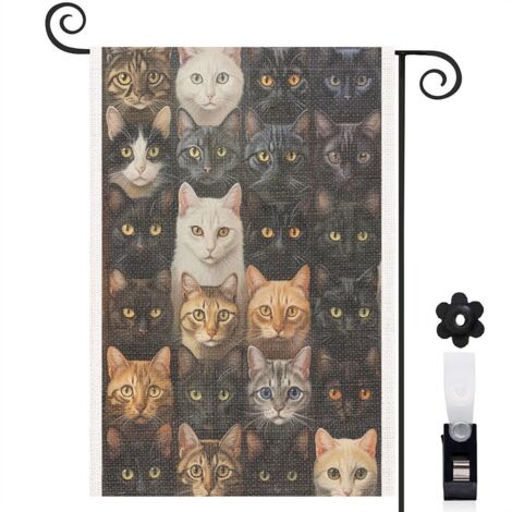 Drapeau de jardin Bienvenue en tissu polyester durable 45 x 30 cm décoratif et élégant jardin et cour (1/5)