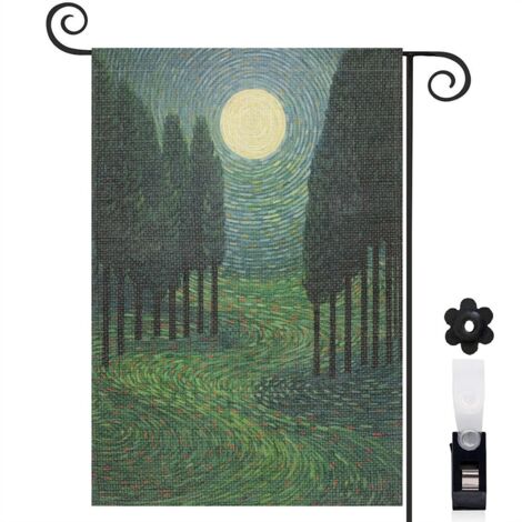 Drapeau de jardin Joyeuses saisons en toile de jute 30 x 45 cm facile à installer entrée et porche (1/5)