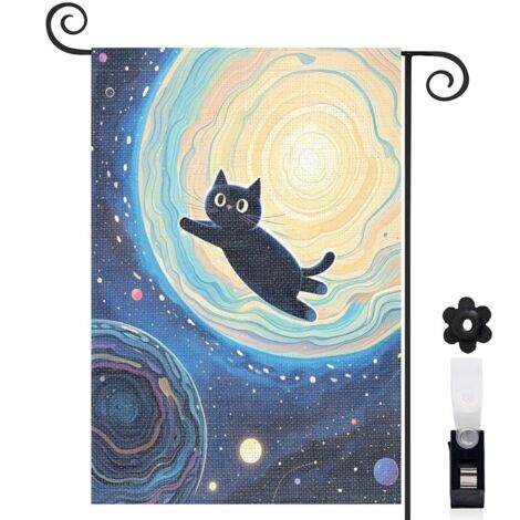 Drapeau de jardin Bienvenue en tissu polyester durable 30 x 45 cm décoratif et élégant décoration intérieure (1/5)