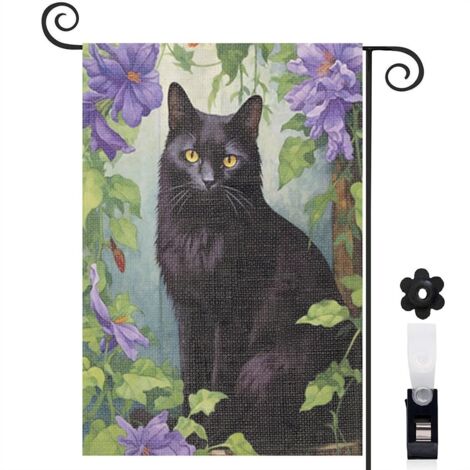 Drapeau de jardin Joyeuses saisons en lin lavable 30 x 45 cm vertical décoration intérieure (1/5)