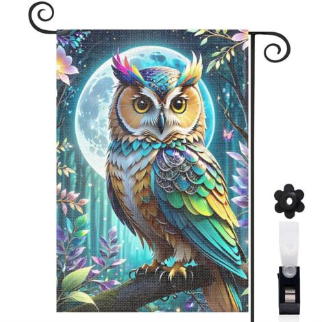 Drapeau de jardin Bienvenue en tissu polyester durable 45 x 30 cm résistant aux intempéries maison de campagne (1/5)