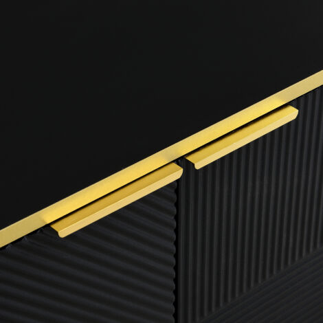 Tiroir de télévision avec quatre portes, support pour la télévision, panneau de télévision. Support bas pour la télévision. Dimensions : 160 x 37,5 x 48 cm (longueur x largeur x hauteur). (1/5)