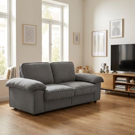 FX-P20EU-GY1 (SOFA 8813-20) : Un canapé moderne de couleur grise, avec des compartiments de rangement cachés. Des coussins confortables et un design facile à entretenir. (1/5)