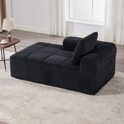 Un fauteuil confortable en tissu de coton. Pas besoin d’assemblage un fauteuil doux, avec des coussins pour le dos. Il y a également une poche latérale pour ranger la télécommande et l’appareil photo (1/5)