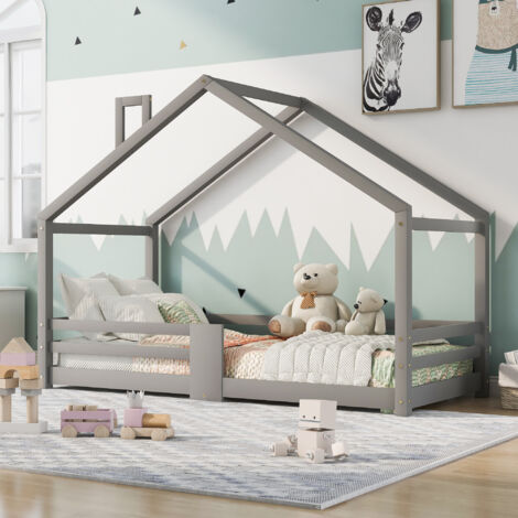 Lit pour enfant/bébé. Présente une construction robuste et solide, conçue spécifiquement pour les enfants 90 x 200 cm (matelas non inclus). (1/5)