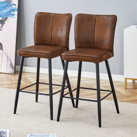 Fauteuil en tissu marron de hauteur 101 cm, set deux pièces : dossier ergonomique, confortable et esthétique. (1/5)