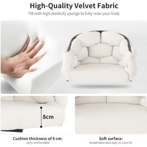 Chaises de luxe (4 pièces), chaises pivotables à 360°, idéales pour les salles de séjour et les salons. Chaises modernes, au style élégant. (1/5)
