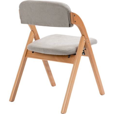 Chaises pliant avec sièges rembourrés. Chaises à table en bois empilables. Set de 2 chaises, avec couvercle détachable. (1/5)