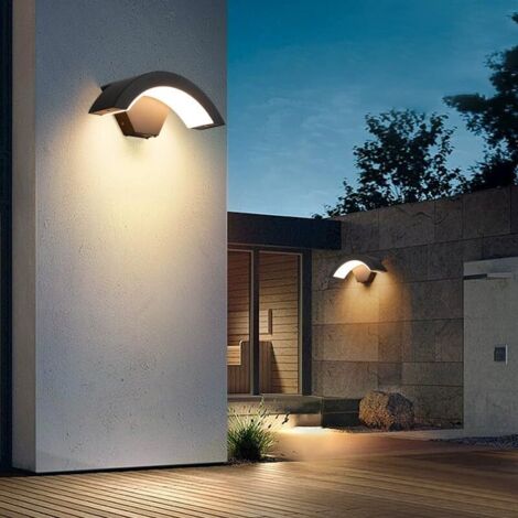 Applique murale LED moderne 18W, étanche, pour porte d'entrée, jardin, porche, sans capteur, 3000K, blanc chaud (1/5)