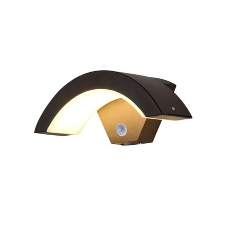 Applique murale extérieure LED avec capteur de mouvement, éclairage mural extérieur moderne 24W IP65 étanche pour jardin Patio, blanc froid