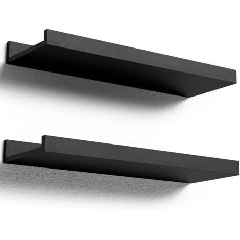 KAKET-Étagères flottantes murales (lot de 2), design moderne et classique, 40 cm (1/5)