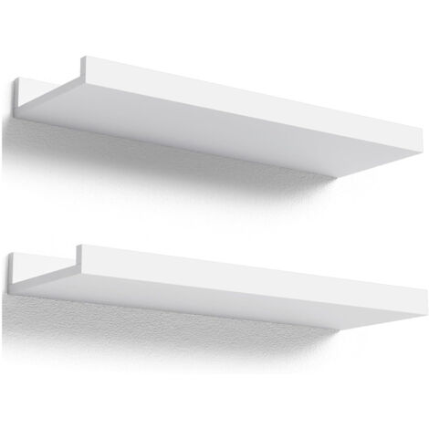 KAKET-Étagères murales flottantes de 40 cm pour la décoration et le rangement, lot de 2, pour chambre à coucher, salon, salle de bain (1/5)