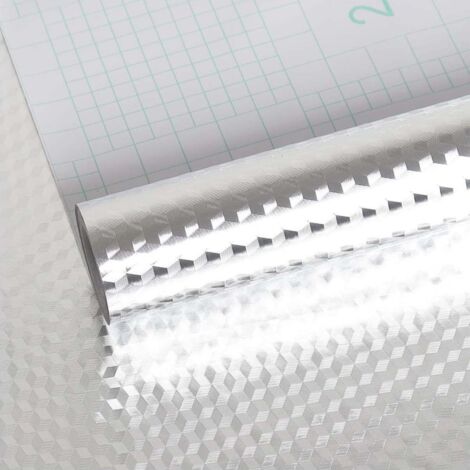 Papier adhésif cuisine aluminium 4pcs 60x10m crédence autocollante étanche anti-graisse film protection meuble cuisine plan de travail inox résistant chaleur