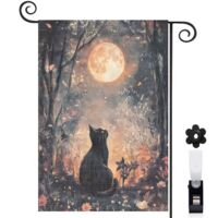 Drapeau de jardin vertical décoration saisonnière toile résistante double face 30 x 45 cm pour entrée maison