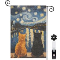 Drapeau de jardin décoration extérieure toile durable double face 30 x 45 cm pour jardin maison