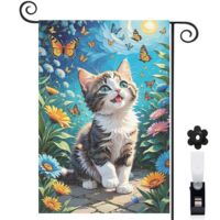 Drapeau de jardin décoration saisonnière toile épaisse double face 30 x 45 cm pour jardin maison