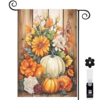Drapeau de jardin Bienvenue en toile double face 45 x 30 cm double face mariage