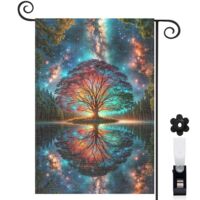 Drapeau de jardin Bienvenue en tissu polyester durable 45 x 30 cm vertical jardin et cour