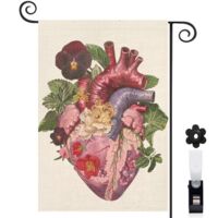 Drapeau de jardin Joyeuses saisons en tissu résistant 30 x 45 cm double face décoration extérieure