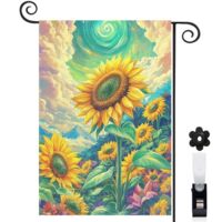 Drapeau de jardin Bienvenue en toile double face 30 x 45 cm double face décoration extérieure