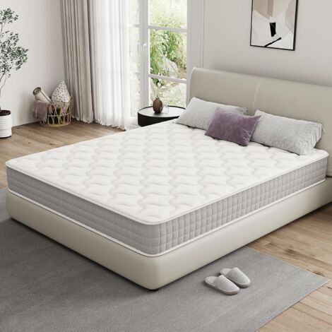 STANEW Materasso singolo 160x190, Altezza 20cm, Materasso a Molle e Schiuma, Insacchettate Sostegno Perfetto, Confortevole e Traspirante, Durezza Media,Ortopedico Ergomico,Materassi letto