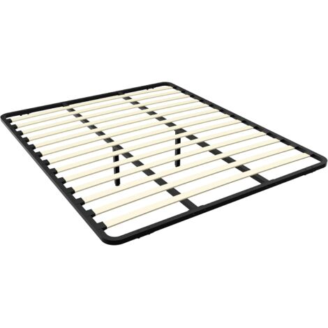 STANEW Rete Letto Una Piazza Mezza 120x190 cm Rete Senza Piedi da Appoggio con due Barre in Ferro, Rete 120x190 da Incasso e 2 piede regolabile per rinforzo in mezzo, Montaggio Rapido e Facile
